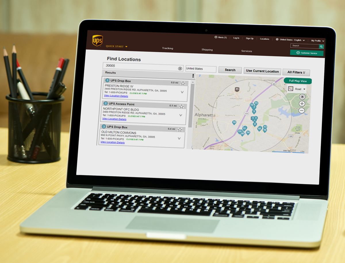 UPS Global Locator Redesign